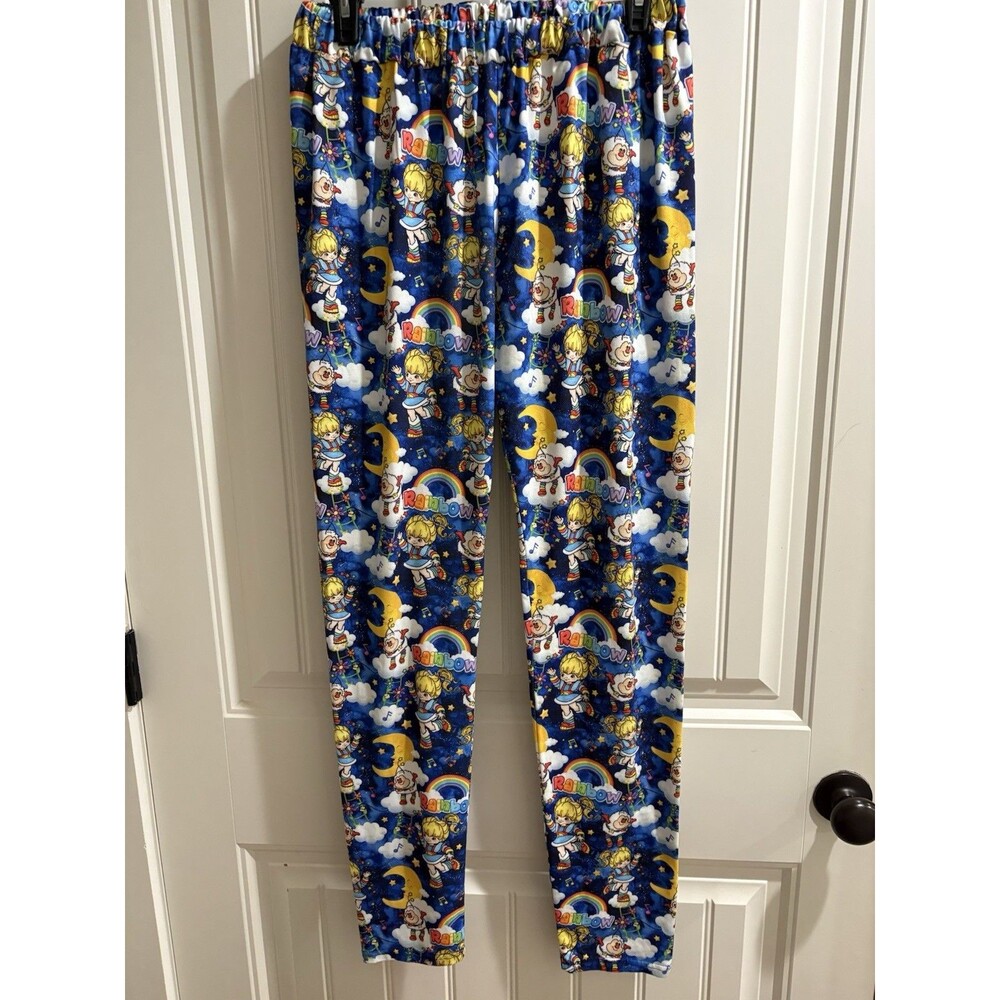 SSB DESIGNS Rainbow Bright Joggers Women’s Sz Large 30 In Waist All over Print